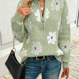 Kristýna - Elegantní nadčasový květinový cardigan