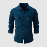 Julius - Trendy dlouhý rukáv polo pro muže