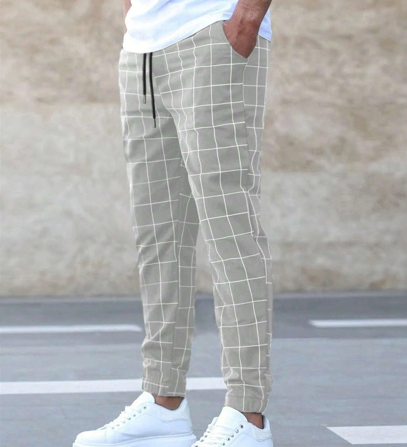 Daniel - Pánské jogger kalhoty kostkované