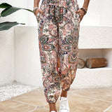Marta - Etnické grafické boho kalhoty