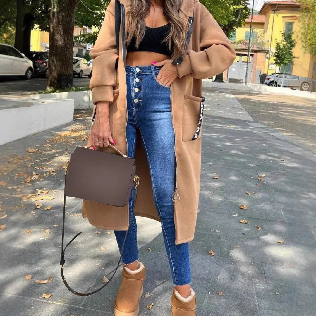 Kristýna | Dlouhá a elegantní mikina s kapucí