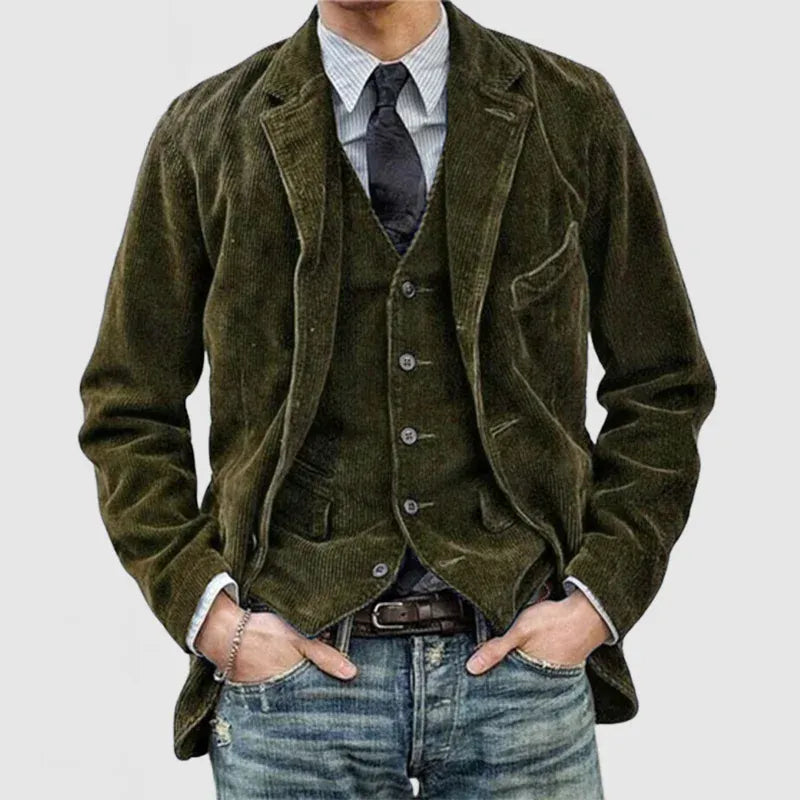 Andrei – Manšestrová bunda a vesta, set