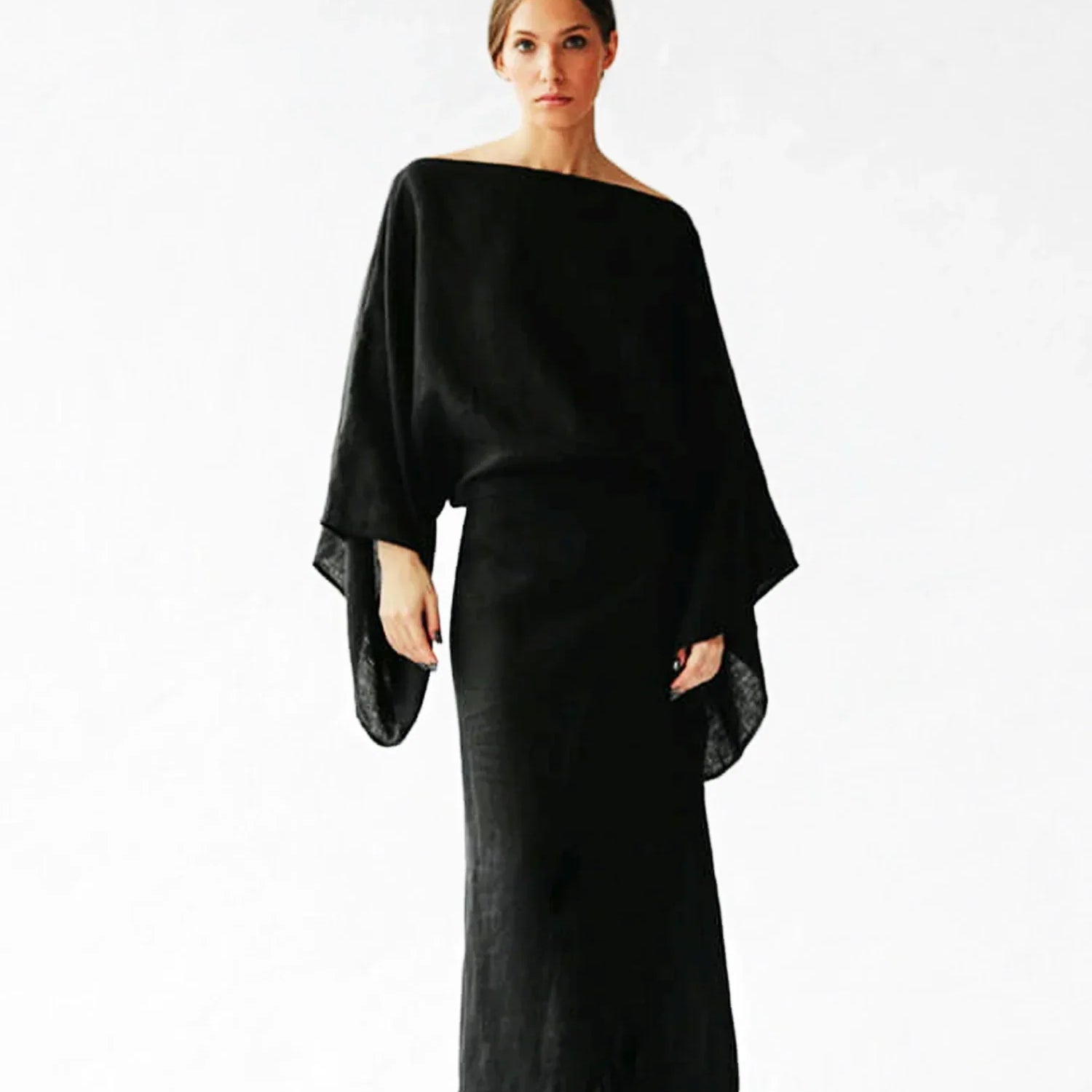 Marta – Lehké lněné kimono šaty
