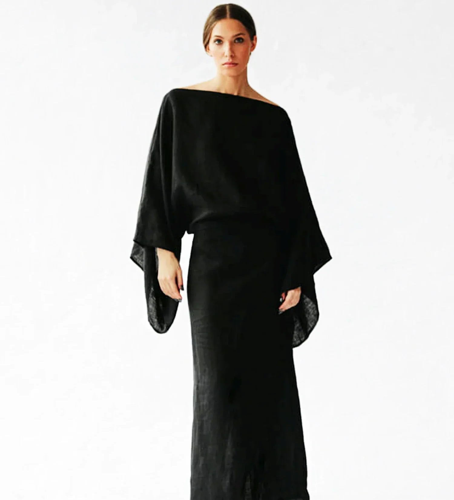 Marta – Lehké lněné kimono šaty