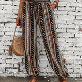 Marta - Etnické grafické boho kalhoty