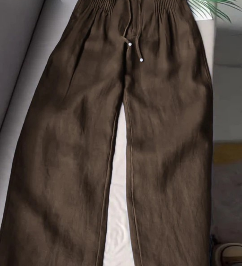 Monika - Široké kalhoty z lehké bavlny