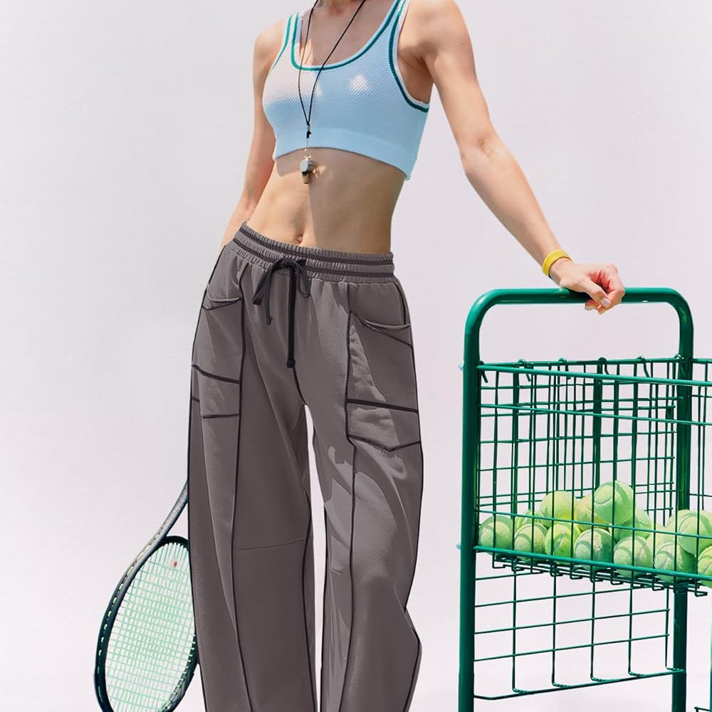 Božena - Široké letní kalhoty barrel střihu