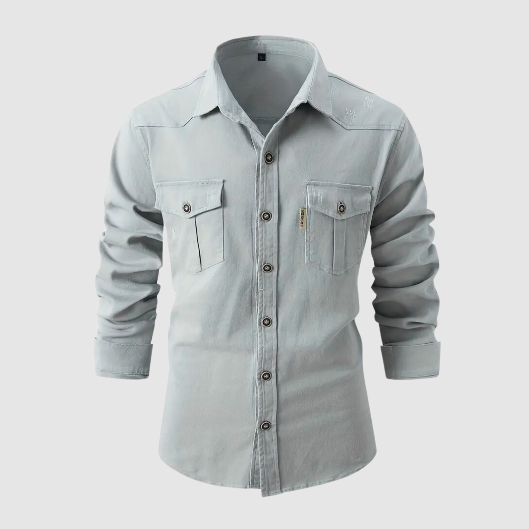 Julius - Trendy dlouhý rukáv polo pro muže