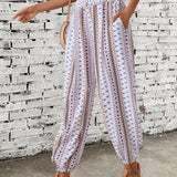 Marta - Etnické grafické boho kalhoty