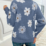 Kristýna - Elegantní nadčasový květinový cardigan
