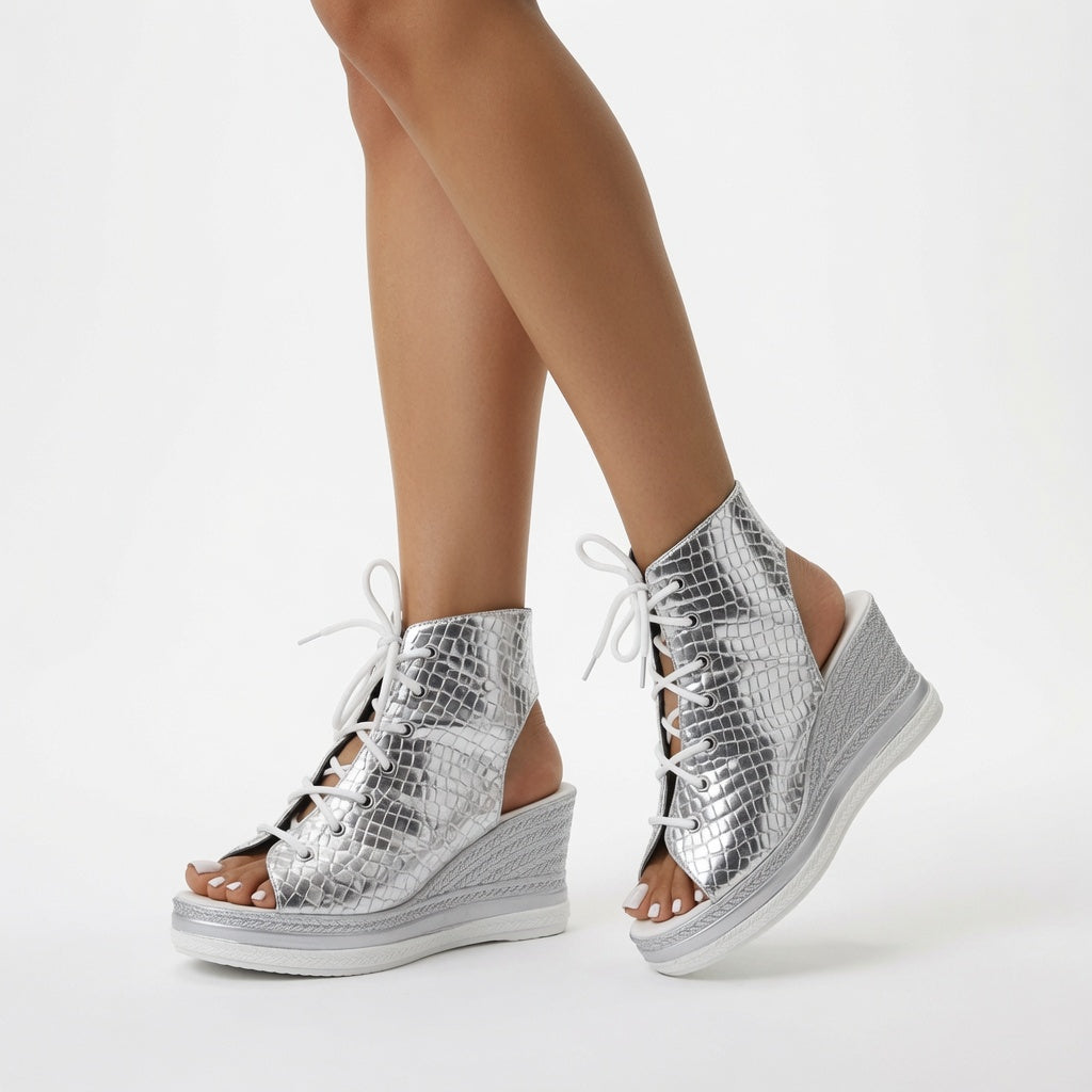 Lacéoline — Sneakers s otevřenou špičkou a zvýšenou podrážkou