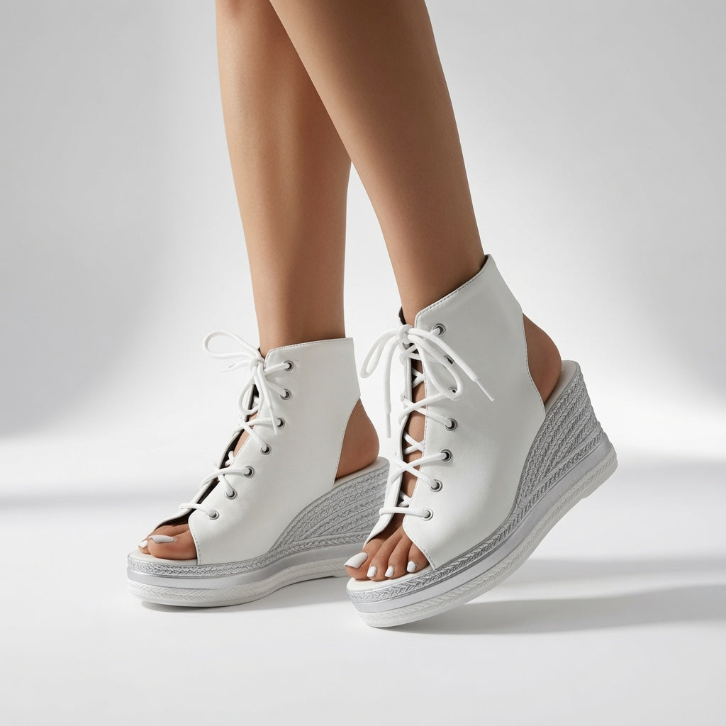 Lacéoline — Sneakers s otevřenou špičkou a zvýšenou podrážkou