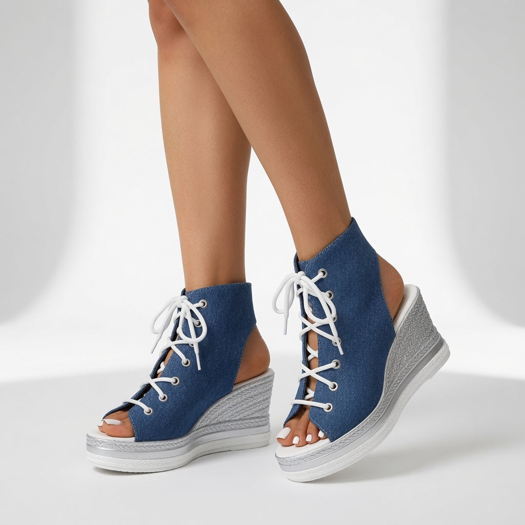 Lacéoline — Sneakers s otevřenou špičkou a zvýšenou podrážkou