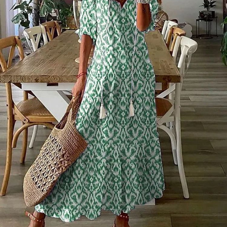 Jana — Elegantní maxi květinové sametové šaty