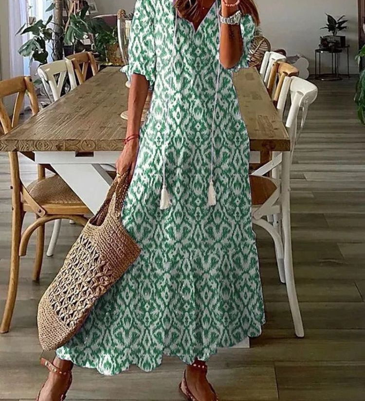 Jana — Elegantní maxi květinové sametové šaty