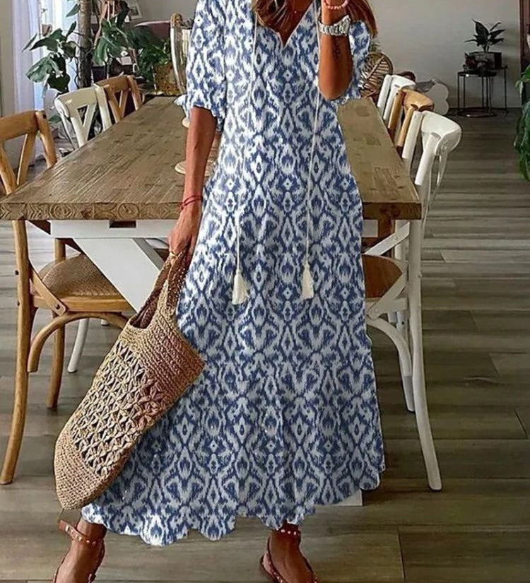 Jana — Elegantní maxi květinové sametové šaty