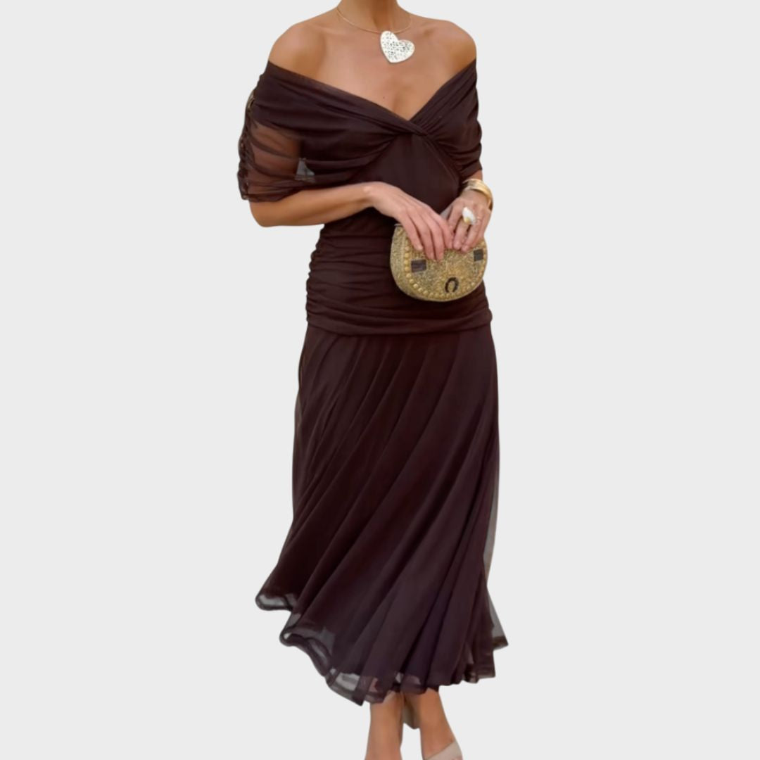 Luana - Elegantní šaty s výstřihem do V