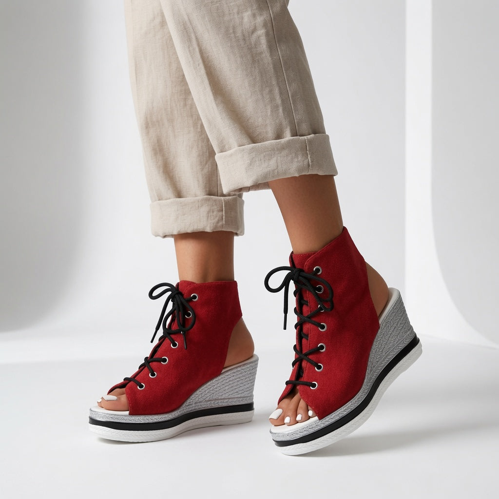 Lacéoline — Sneakers s otevřenou špičkou a zvýšenou podrážkou
