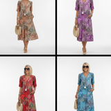 Florentine™ — Elegantní květinové midi šaty