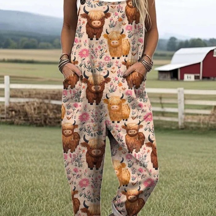 Heidi | Stylový overal s vintage potiskem