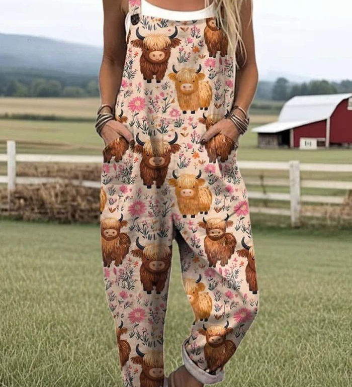 Heidi | Stylový overal s vintage potiskem