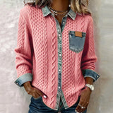 Bohumila - Jemný svetr s pleteným vzorem