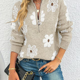 Kristýna - Elegantní nadčasový květinový cardigan