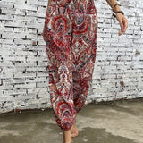 Marta - Etnické grafické boho kalhoty