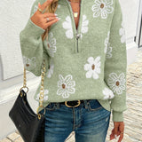 Kristýna - Elegantní nadčasový květinový cardigan