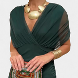 Luana - Elegantní šaty s výstřihem do V