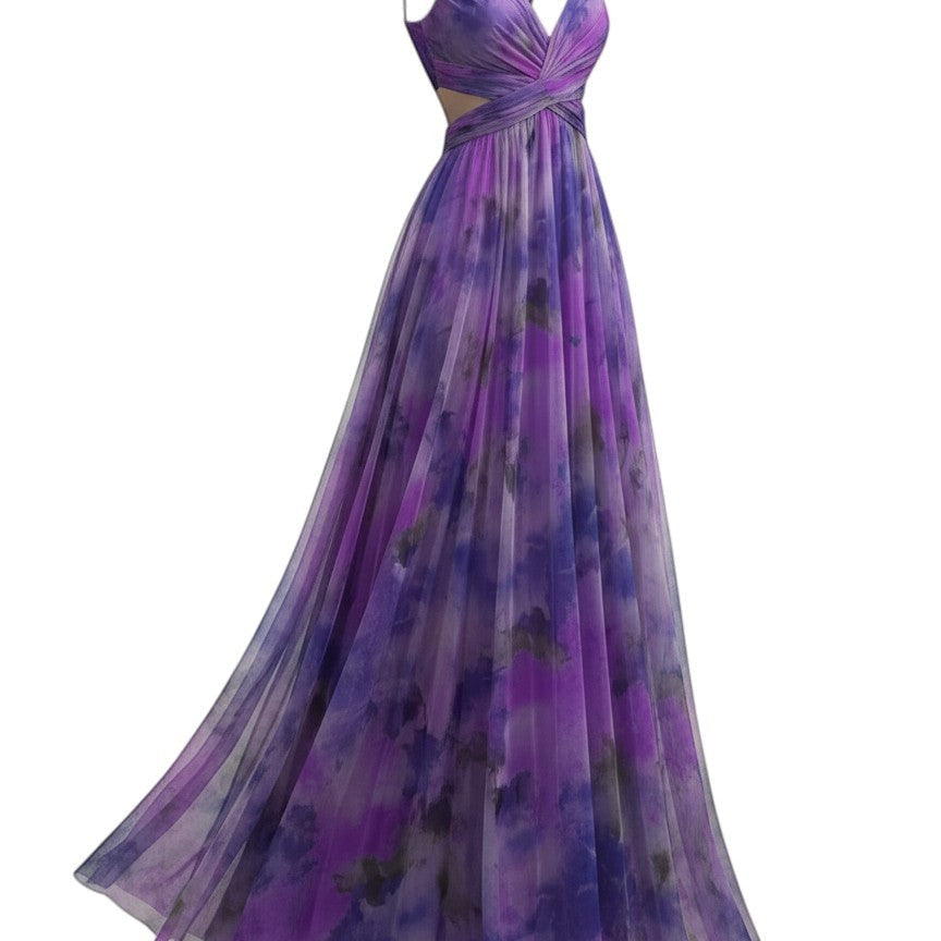 Dana — Dlouhá umělecká šaty s tekoucím efektem