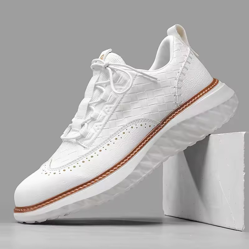 David - Stylové brogue kožené tenisky pro muže