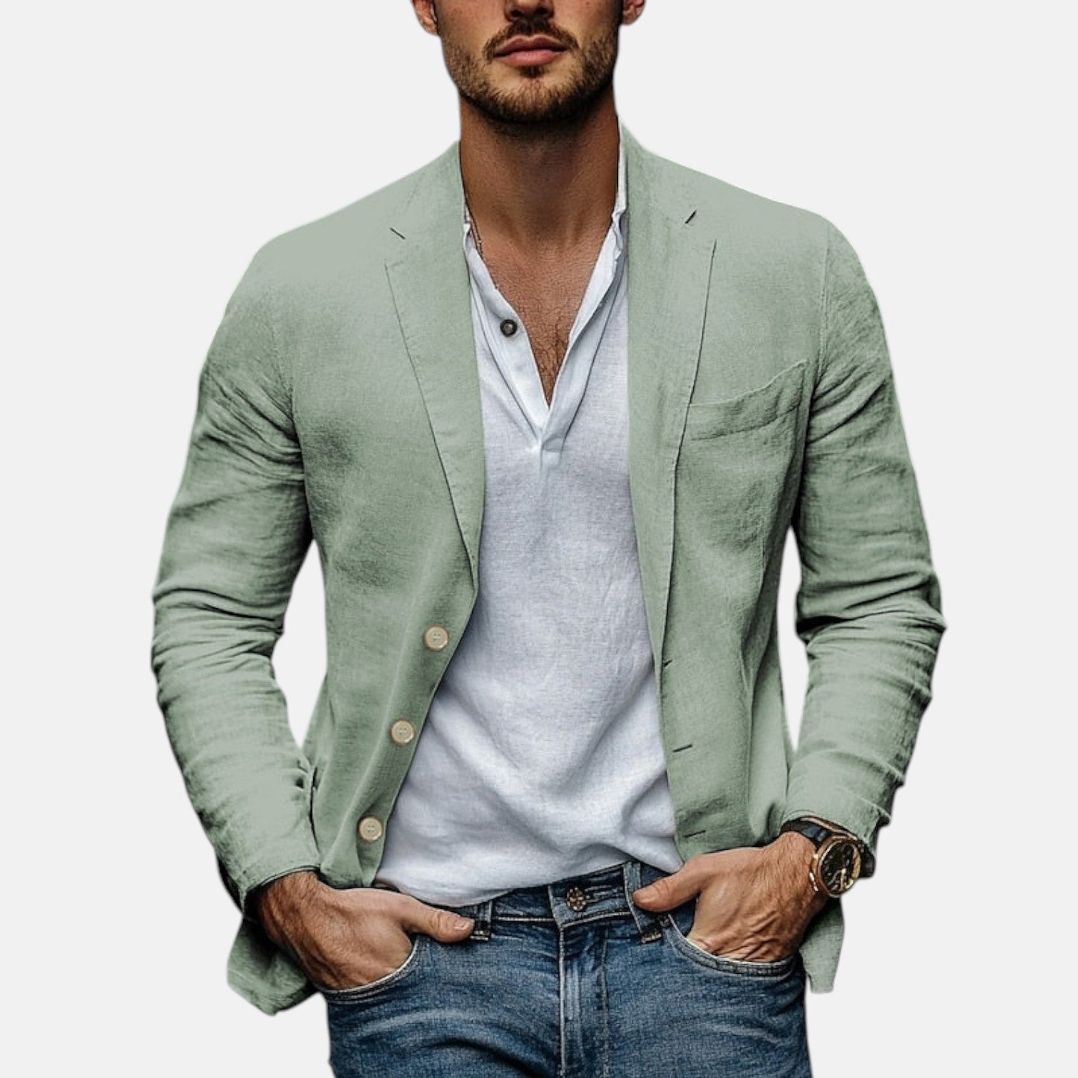 Lorenzo – Elegantní letní lněný blazer
