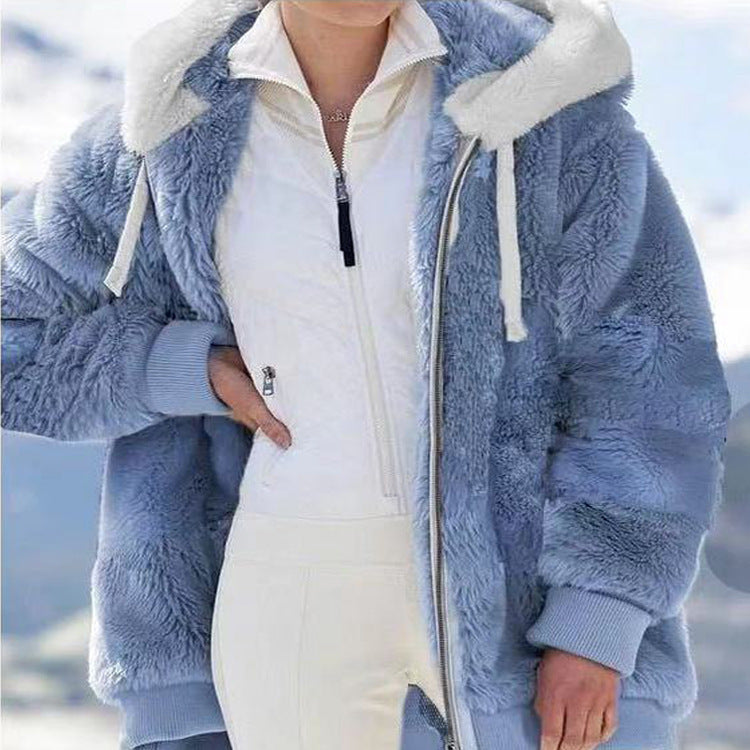 Zuzana – Elegantní a teplá zimní bunda s kapucí a zipem