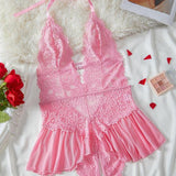 Petra - Krajkové babydoll s průhlednou sukní