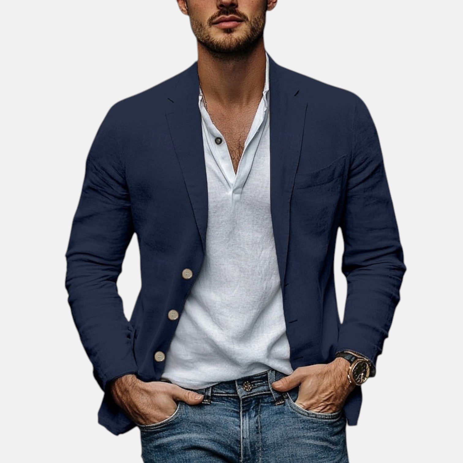 Lorenzo – Elegantní letní lněný blazer
